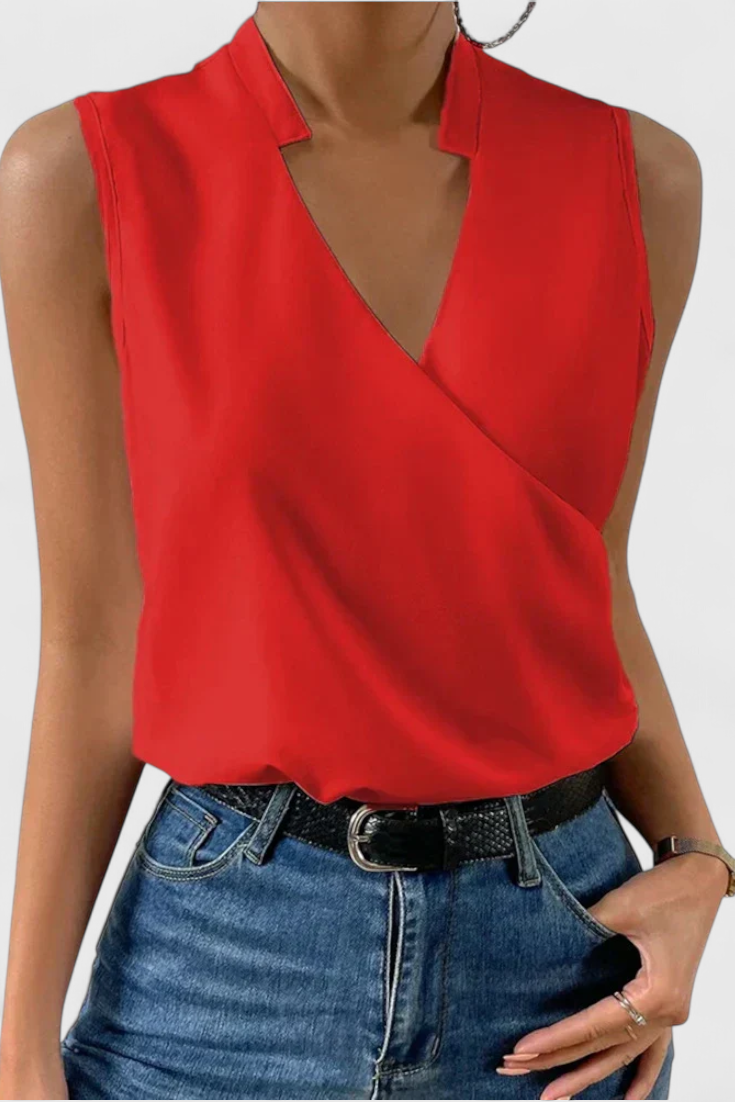 Yariela Top Suave de Verano con Escote en V