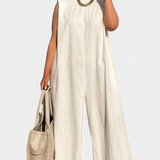 Airla Mono Oversize sin Mangas de Pierna Ancha