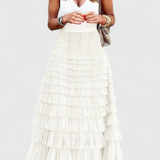 Capucine Falda Larga de Tul Vintage
