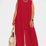 Airla Mono Oversize sin Mangas de Pierna Ancha