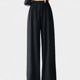 Ilyana Pantalones de Cintura Alta y Pierna Ancha