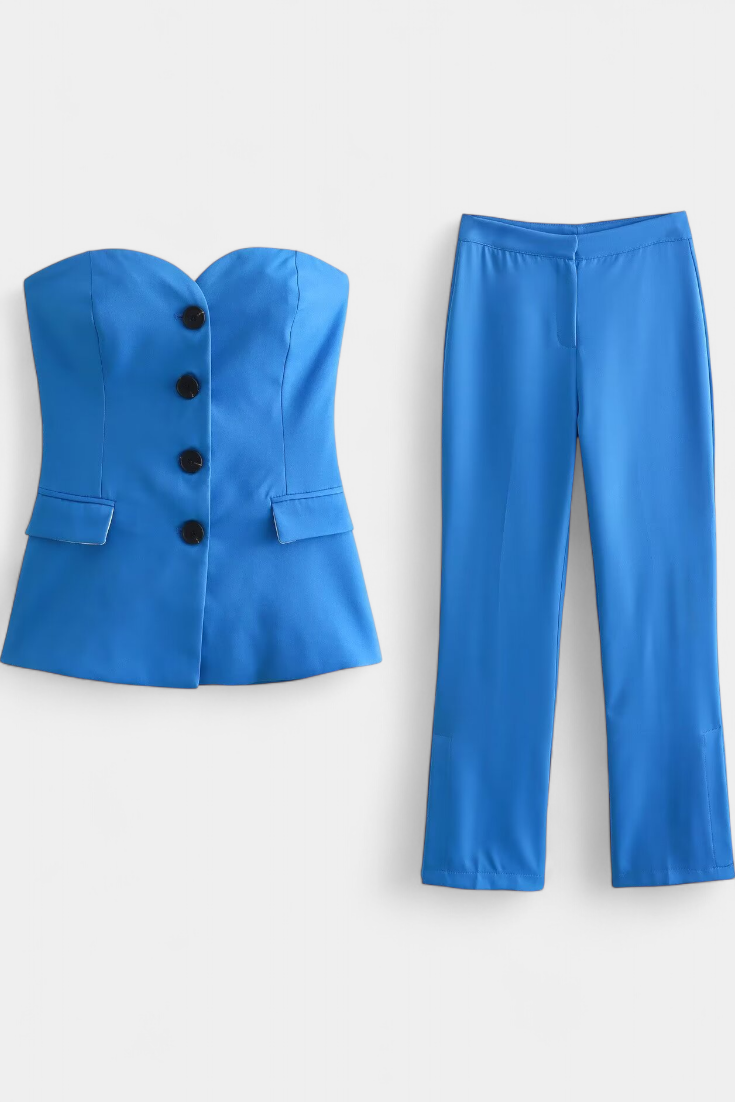 Paesha Conjunto Relajado sin Mangas y Pierna Ancha