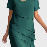 Mia Vestido de Gasa con Flecos