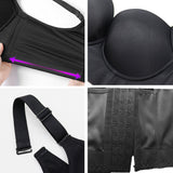 Yack Saint® Sujetador push-up con espalda alisadora – Marrón