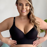 Yack Saint® Sujetador push-up con espalda lisa – Negro + Beige (pack de 2)