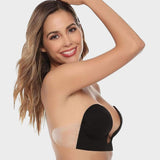 Sujetador push-up sin tirantes con escote profundo