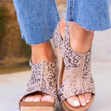 Nora® | Tulum Sandals Comfortable Open Toe Leather Wedges