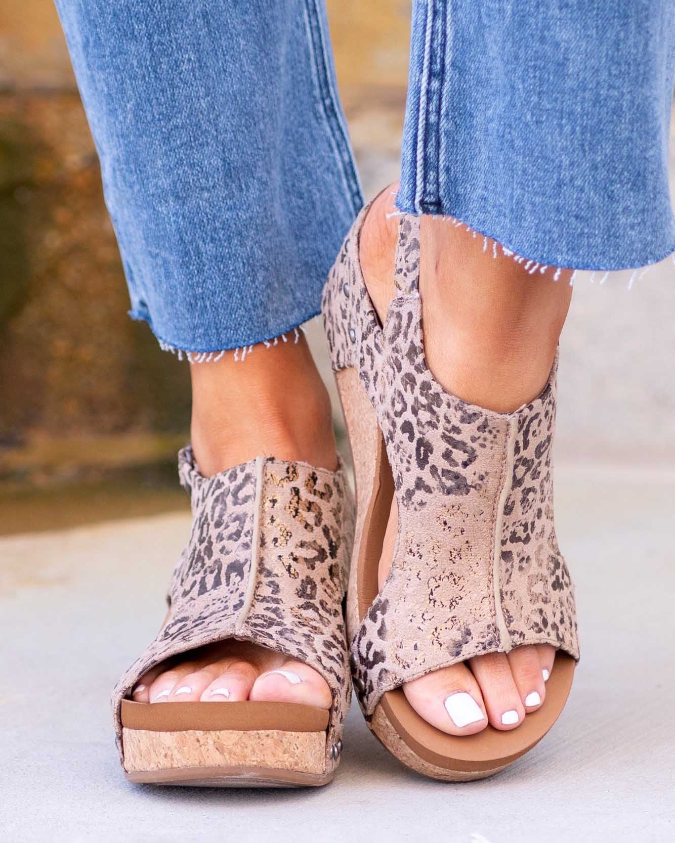 Nora® | Tulum Sandals Comfortable Open Toe Leather Wedges