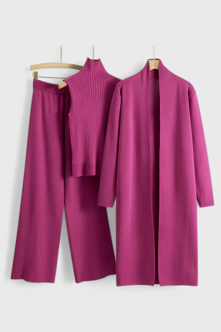 Mahalia Conjunto de Punto de 3 Piezas