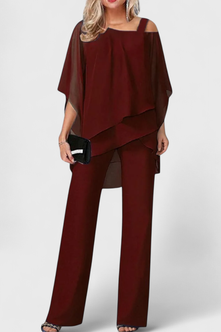 Kitty Conjunto de Dos Piezas con Hombros Descubiertos