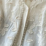 Prairie Camisa de Encaje Bordado