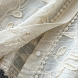 Prairie Camisa de Encaje Bordado