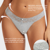 Tangas sin costuras con cintura baja y encaje (paquete de 3)