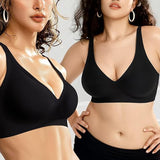Sujetador push-up sin aros, sin costuras y con escote en V profundo
