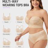 Sujetador sin tirantes con aros y tirantes largos