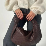 Sage Bolso de Hombro Mediano Tejido