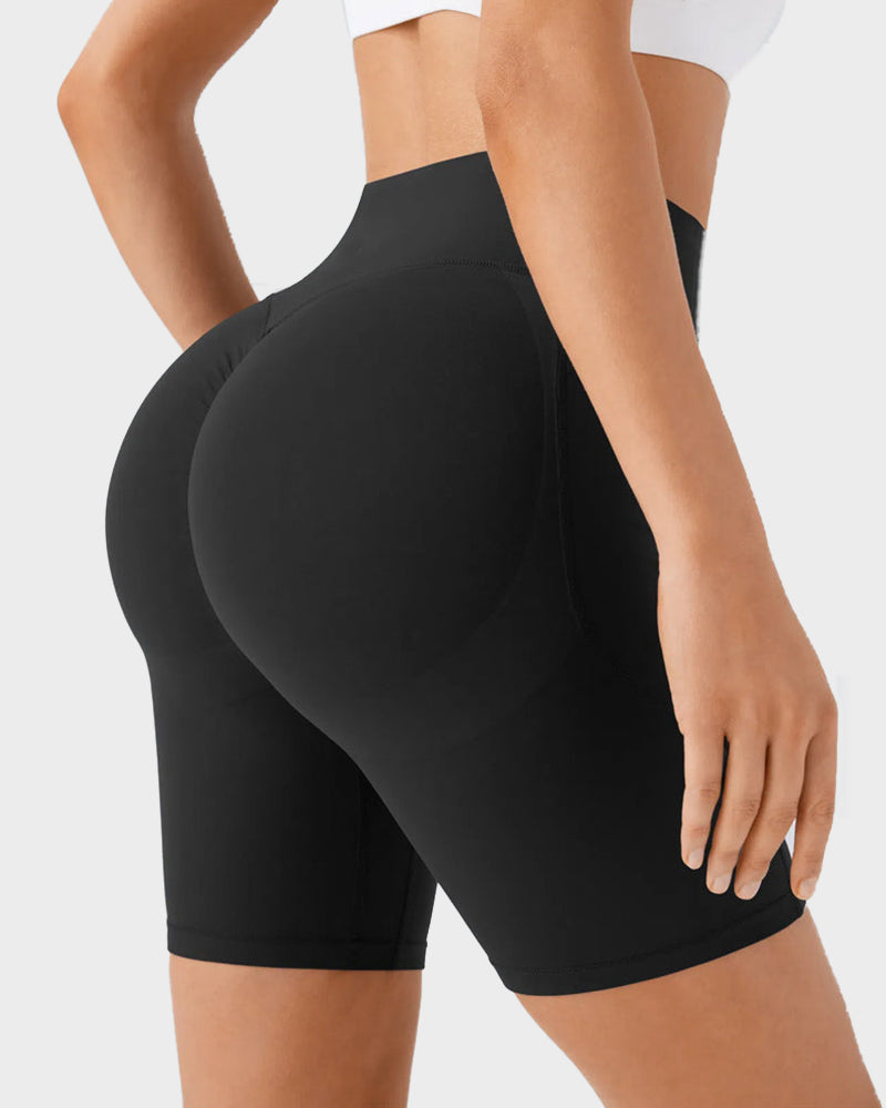 Pantalones cortos deportivos moldeadores de 7" – Con control abdominal, efecto lifting y bolsillos prácticos