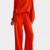 Aya Conjunto de Dos Piezas de Algodón con Escote en V