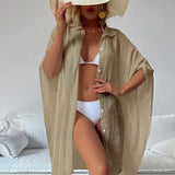 Salida de playa camisa suave de manga murciélago