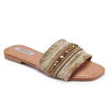 Yamel® | Flat Sandals With Metal Decoration