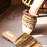 Yamel® | Flat Sandals With Metal Decoration