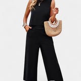 Lavinia Conjunto de Top y Shorts Fluidos Boho en Lino y Algodón