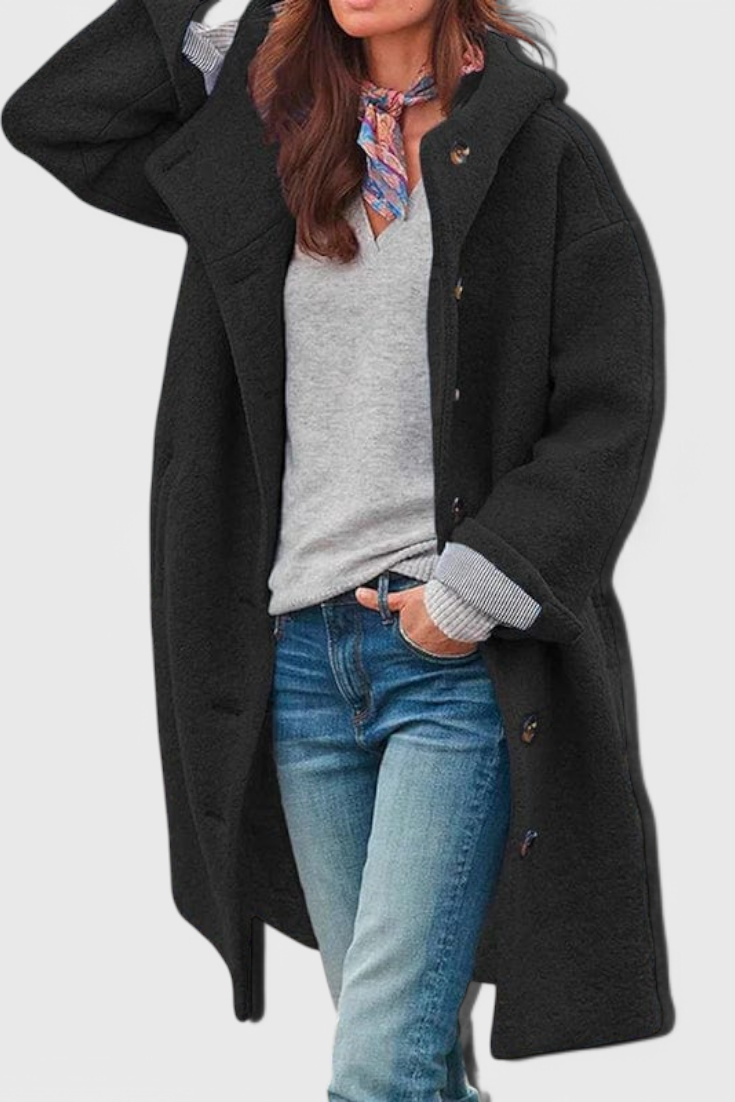 Penélope Abrigo de Invierno Elegante con Capucha