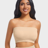 Sujetador bandeau sin costuras, cómodo y con relleno