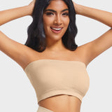 Sujetador bandeau sin costuras, cómodo y con relleno