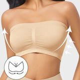 Sujetador bandeau sin costuras, cómodo y sin relleno