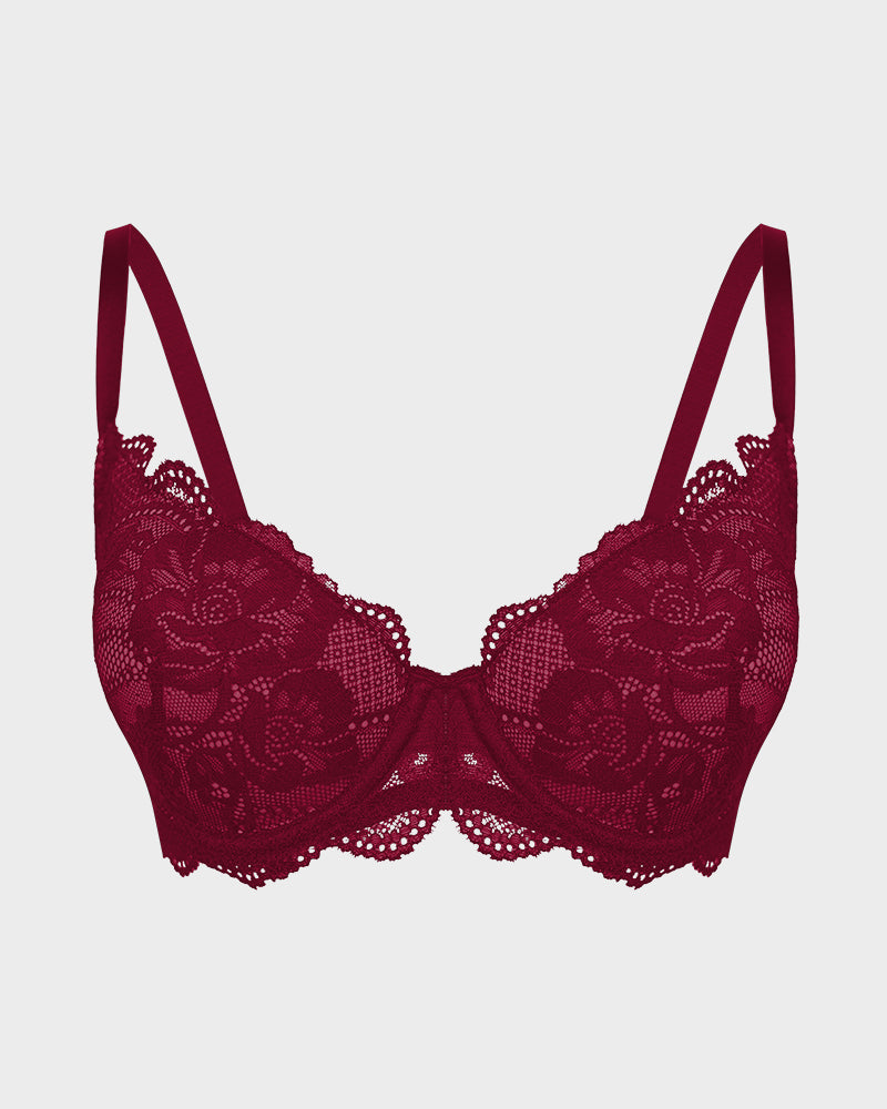 Sujetador push-up de encaje – Cobertura total