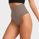 Tanga sin costuras de cintura ultra alta con control de abdomen