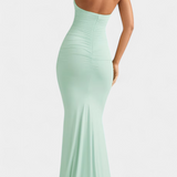 Lusiana Vestido Largo de Noche con Espalda Descubierta y Escote Halter