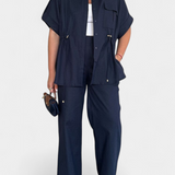 Lani Conjunto Relaxed de Camisa y Pantalones de Algodón y Lino