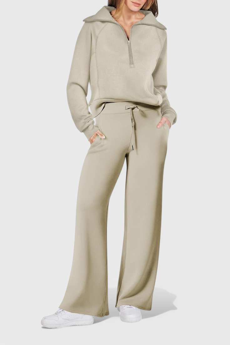 Berken Conjunto de Lounge de Dos Piezas de Manga Larga