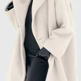Abrigo Oversized de Mezcla de Lana Harper con Solapa Ancha