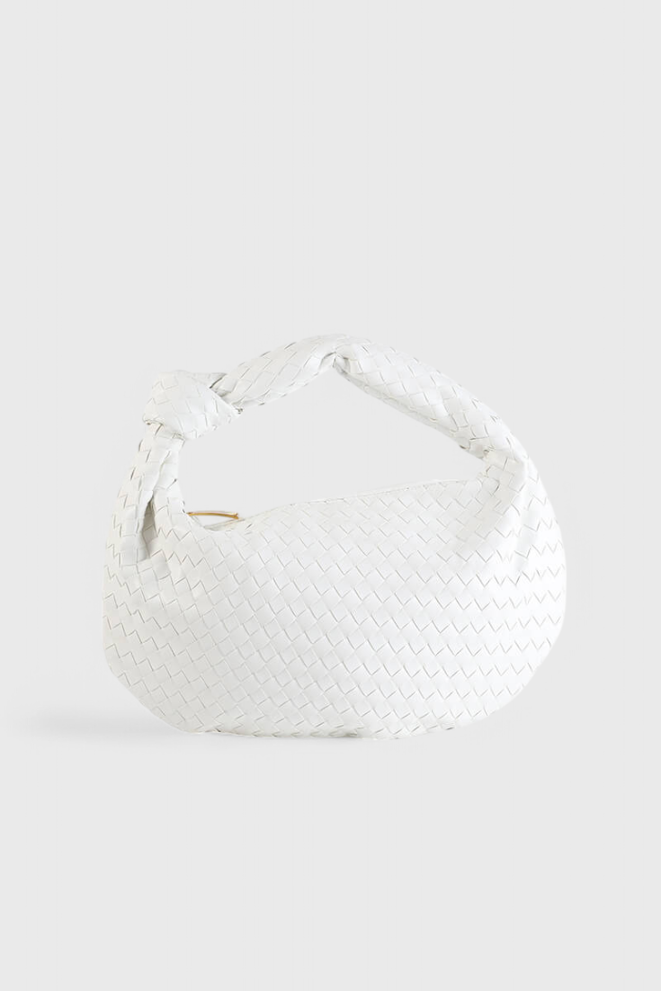 Sage Bolso de Hombro Mediano Tejido