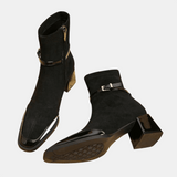 Leonor | Botines de Ante con Hebilla