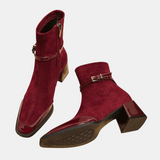 Leonor | Botines de Ante con Hebilla